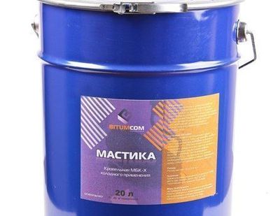 фото Мастика битумная кровельная. МБК-Х. 20л.