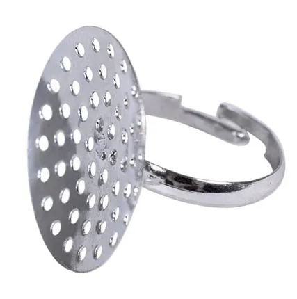 Фото №0 Заготовка для кольца 25 мм с ситечком безразмерная (Ni)