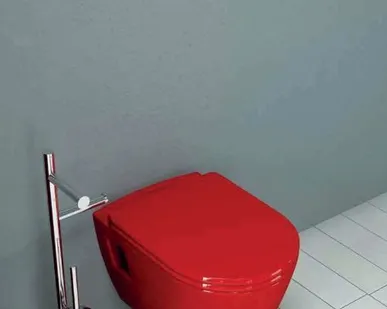 фото Унитаз подвесной красный Creavit SINGLE