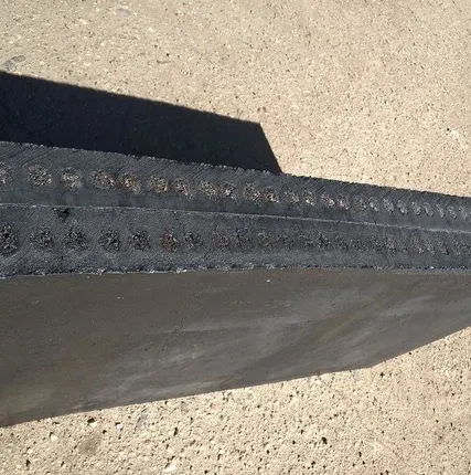 Фото №0 Техпластина для отвалов арм. полимер. тросом 6 мм 1000*250*40 , тросов 20 шт