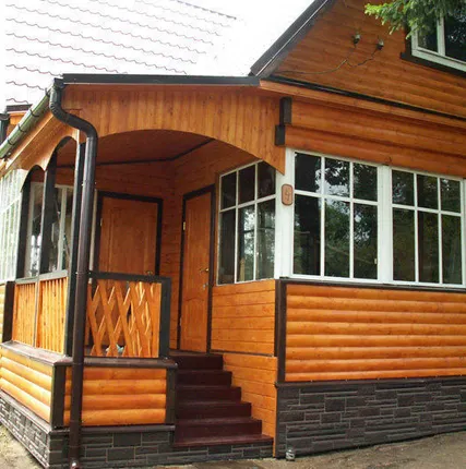 Фото №0 Деревянная отделка фасадов