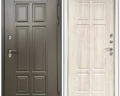 фото Входная дверь Термо Премиум эмаль 8019-сосна белая БНК