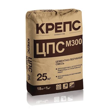 Фото №0 Цементно-песчаная смесь М-300 Крепс 25 кг