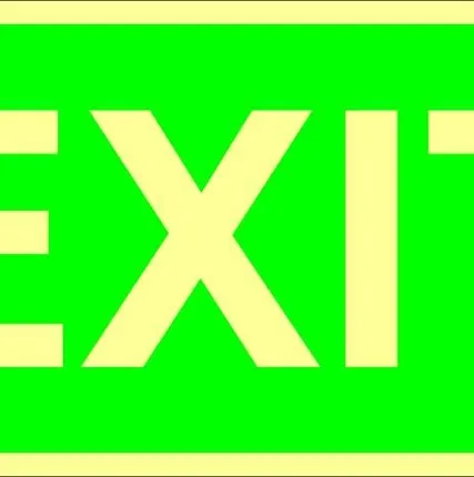Фото №0 Знак ФЭС «EXIT» (пленка)