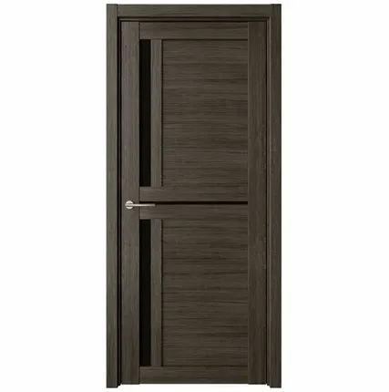 Фото №0 Дверь межкомнатная Техно-8 (Dorica) черное стекло, экошпон, Горный 2000х800мм