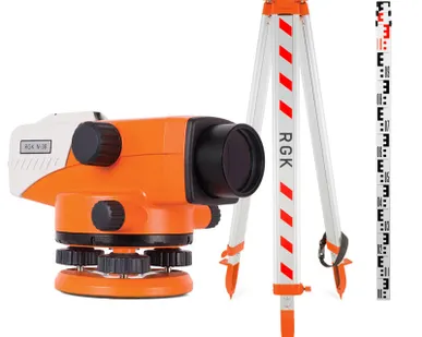 фото Комплект оптический нивелир RGK N-38 + штатив S6-N + рейка AMO S4