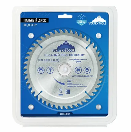 Фото №0 Пильный диск по дереву VertexTools 200Х32-30 мм 48 зубьев