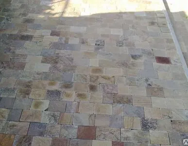 фото Плитка со сколом из рыже-коричневого песчаника, (р-р на заказ) огалтова