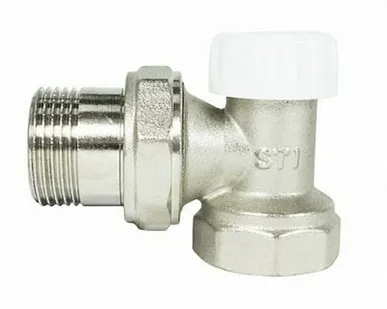 фото Клапан запорный угловой 1/2 внутренняя/наружная резьба STI 3165