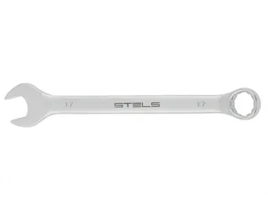 фото Ключ комбинированный, 17 мм, CrV, матовый хром Stels