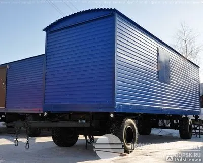 Фото №0 Здание мобильное (инвентарное), контейнерного типа – «Общежитие» шасси