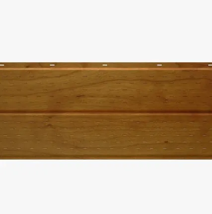 Фото №0 Сайдинг Потолочно-фасадная панель «Софит» перфорированный покрытие 3D ольха Россия, эконом, 0.4-0.45 мм