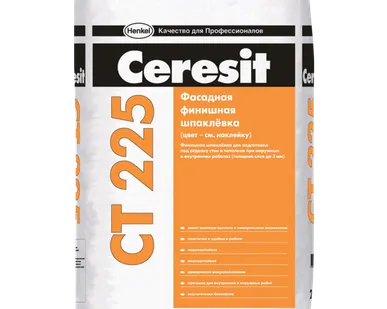 фото Финишная шпаклевка для наружных и внутренних работ 25 кг Ceresit CT 225
