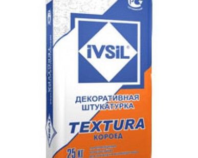 фото Штукатурка дек IVSIL TEXTURA Короед 3,0 1/25 кг