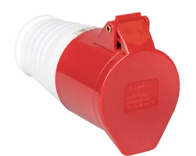 фото Розетка силовая 3-ф., 16А, 380В, IP44 (4-п, перенос.)...