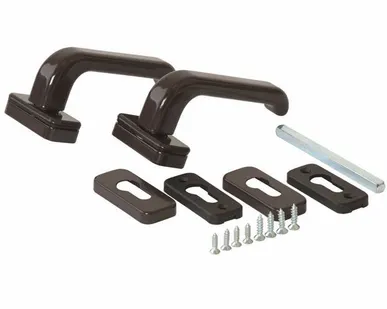 фото Гарнитур нажимной Elementis раздельный, коричневый