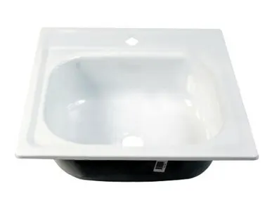 фото Мойка стальная эмаль Сантэкс 500х500х160 (кронштейны, крепеж)