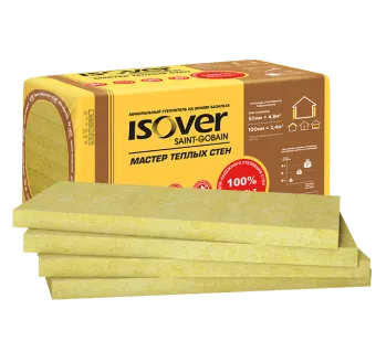 фото Базальтовый утеплитель (пл. 45 кг) Isover Мастер Теплых Стен 1000х600х50 мм