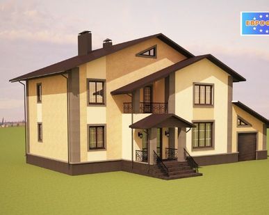 фото Отделка фасада с утеплением короед барашек шагрень