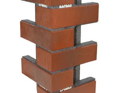 фото Угловая термопанель Futurex с клинкерной плиткой Red Lion толщина 80 мм