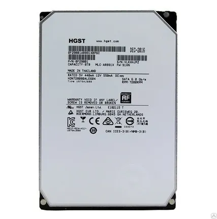 Фото №0 Жесткий диск 3.5" 8Tb HGST NAS HDN728080ALE604, 7200rpm, 128Mb, 
SATA3