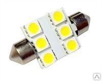 фото Светодиодная лампа салона С5W 6SMD 31мм