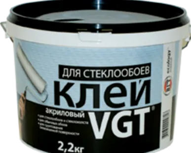 фото Клей VGT для стеклообоев (2,2 кг; 10 кг)