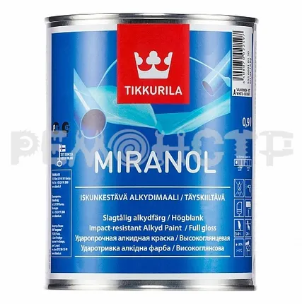 Фото №0 Эмаль алкид  0,9л  тиксотропная (3) база С TIKKURILA MIRANOL (ЭК) П