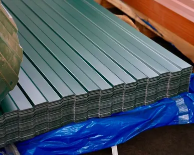 фото Профлист С-8 / зеленый / 0.45 мм. - RAL 6005 / Зеленый мох - Глянцевая - с ЛКП - Второй - С-8 - Стандартные - Розница