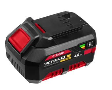 фото Аккумуляторная батарея Зубр АКБ-С1-18-4, Li-Ion, 18 В, 4 Ач