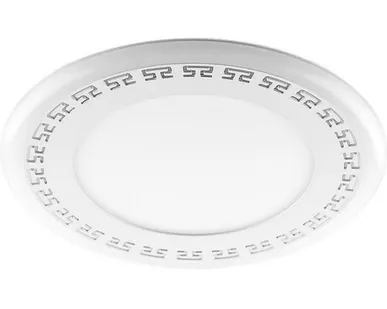 фото Светильник встраиваемый LED 6W 4000K AL2440 круг белый с подсветкой синей d120мм Feron