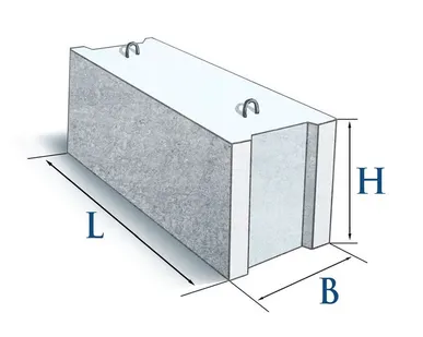 фото Фундаментный блок ФБС 9.5.6т 880х500х580 мм