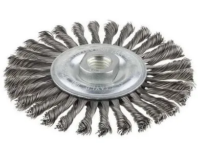 фото Щетка STAYER дисковая 125мм/М14 крученая для УШМ проволка 0,5мм
