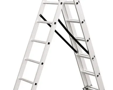 фото Лестница приставная 2 секции по 9 ступеней LZ2109 ( 2,5-4,2м )