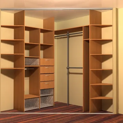 Фото №2 Встроенный угловой шкаф S-6