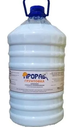 Фото №0 Грунтовка ПРОРАБ глубокого проникновения вн/наружн. /10л/ПЭТ/60шт