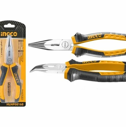 Фото №0 Длинногубцы (тонкогубцы) 160мм изогнутые /INGCO