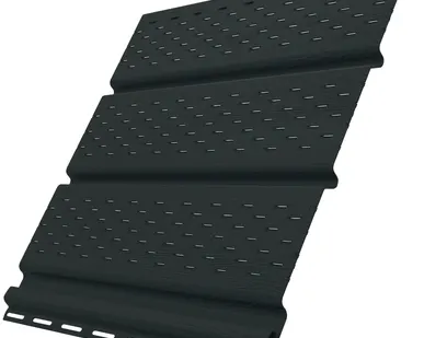 фото Софит с полной перфорацией Ю-Пласт графитовый