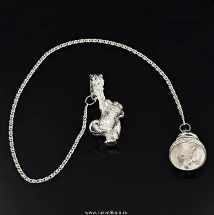 Фото №0 0028655 Серебро 925* Ионизатор воды «Обезьяна» в футляре 825ИЗ00801