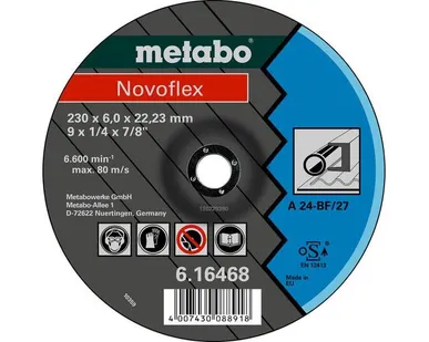 фото Круг обдирочный SP-Novoflex 230х6.0х22.23мм RU сталь Metabo 617173000