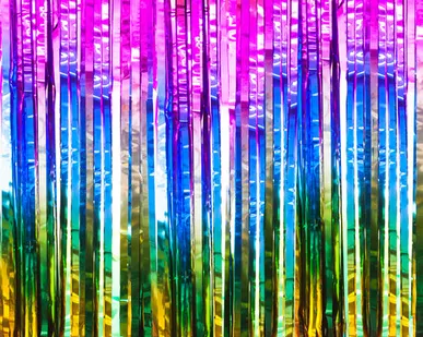 фото Занавес Дождь Радужный 1м х 2м