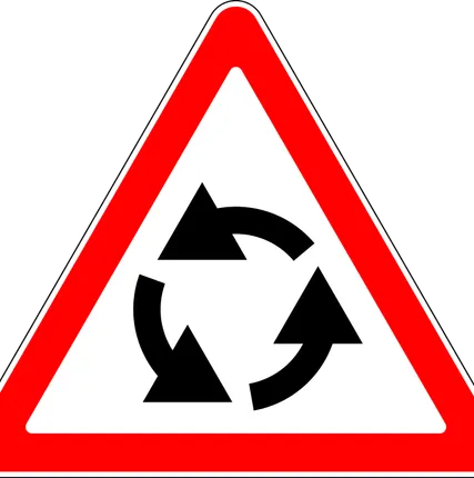 Фото №0 Дорожный знак Пересечение с круговым движением 1.7