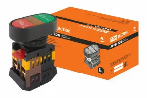 фото Кнопка APВВ-22N "Пуск-Стоп" d22мм неон/230В 1з+1р TDM