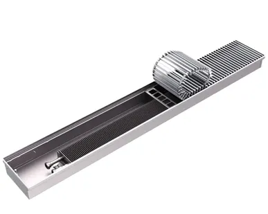 фото Конвектор внутрипольный ROMMER 80.200.1500 (Решётка роликовая, анодированный алюминий)