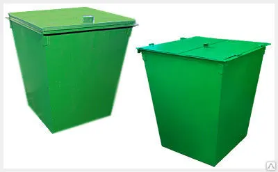 Фото №0 Контейнер бак для мусора мусорный ТБО с крышкой зеленый