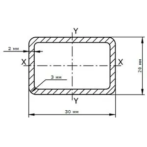 Фото №0 Труба профильная 30х20х2.0