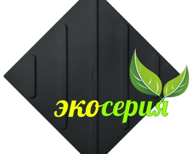 фото Тактильная плитка Экосерия черный полоса