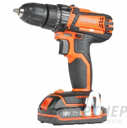 Фото №0 Шуруповерт аккумуляторный PATRIOT BR 181UES (две батареи Li-Ion, 2,0 Ah, 18V, 24Hm/29Hm)