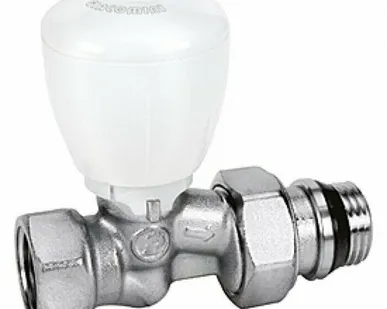 фото Прямой микрометрический термостатический клапан для радиатора отопления 1/2" Giacomini R422TG