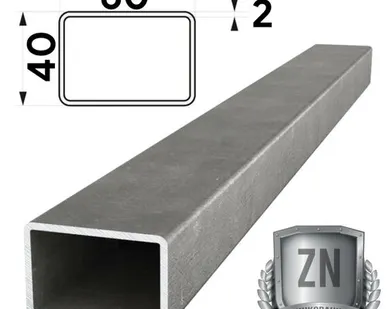 фото Труба профильная 60х40мм оцинкованная стенка 2мм длина 3 метра